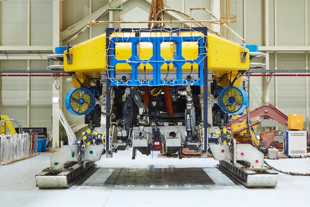 URI-T trencher in assembly hangar